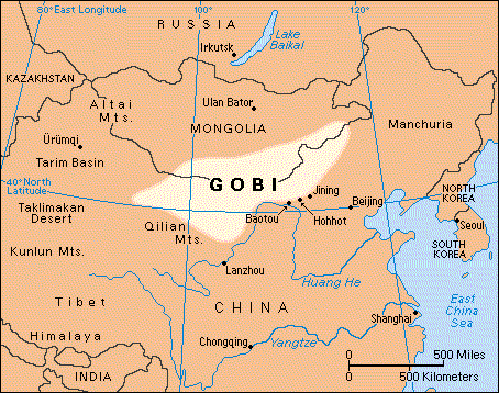 gobi desert map