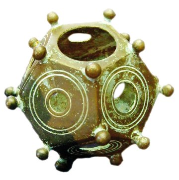 Photograph of a Roman dodecahedron from Wikipedia.