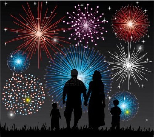 happy-family-watching-fireworks